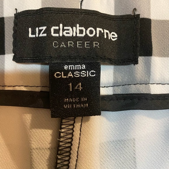 Liz Claiborne Career Emma Ankle Pants Buffalo Plaid Size 14 - Picture 6 of 11